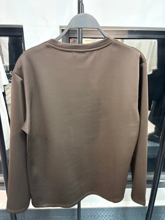 Le Long Sleeve satiné - Marron