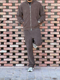 L’ENSEMBLE VELOURS COL MONTANT - MARRON