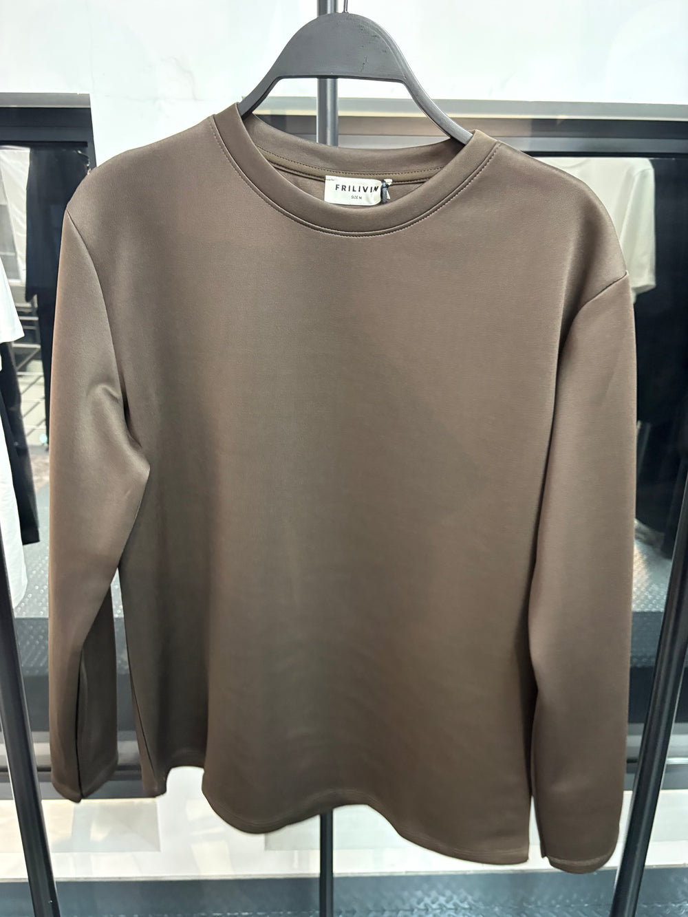 Le Long Sleeve satiné - Marron