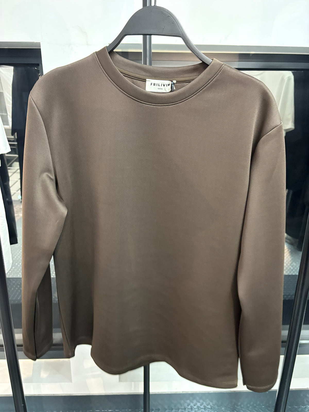 Le Long Sleeve satiné - Marron