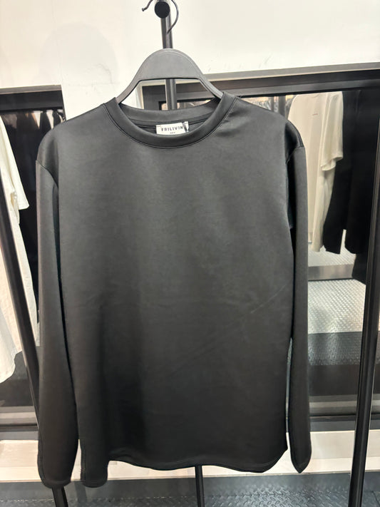 Le Long Sleeve satiné - Noir